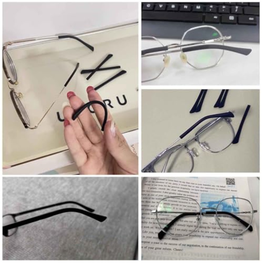 8 Pairs Eyeglass End Tips Ear  - Silicone Ear Tip Replacement ulasan dan harga