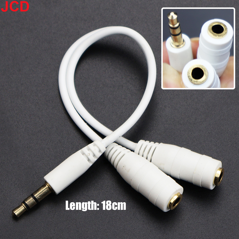 JCD 1Male to 2 Dual Female Y S - Earphone Splitter Jack ulasan dan harga