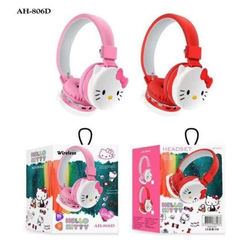 New Hello Kitty Stitch Mickey  - Bluetooth Headset On Ear ulasan dan harga