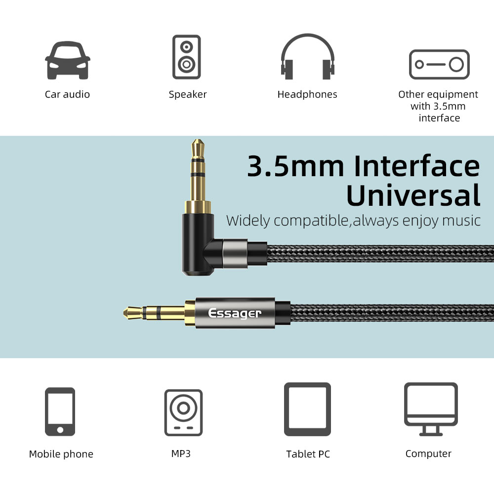Essager AUX Cable 3.5mm Jack A - Cable Extension 3.5 ulasan dan harga