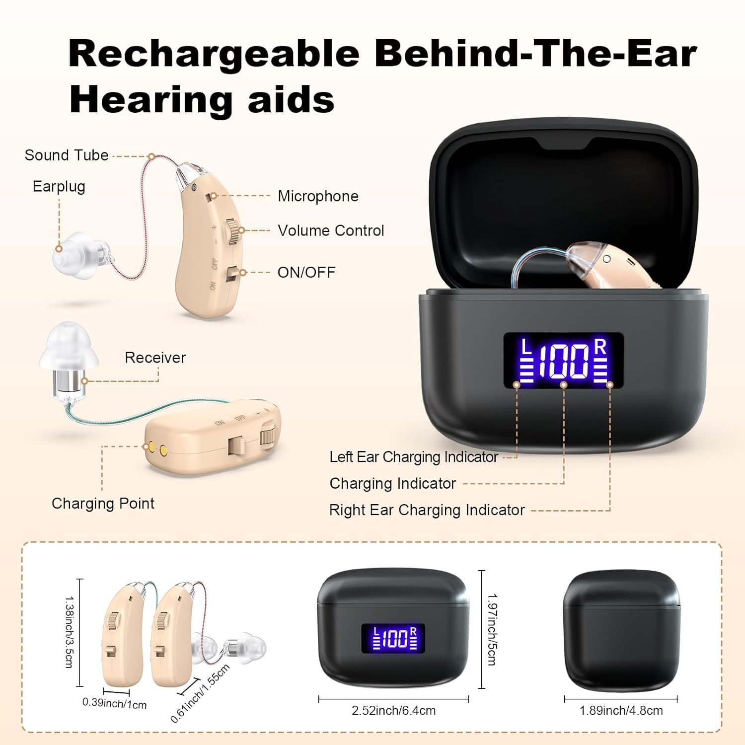 Mini Rechargeable Hearing Ampl - Earbuds Charging Case ulasan dan harga