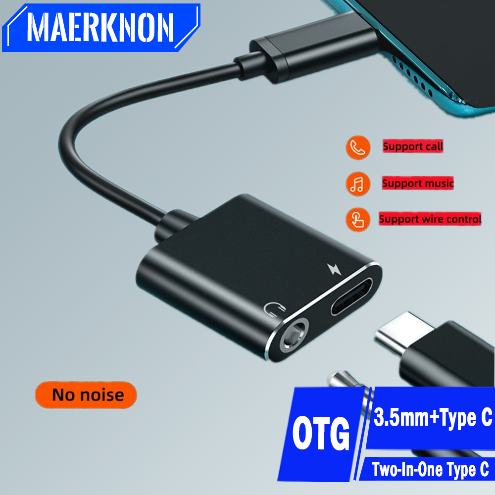 2 in 1 Audio Adapter Type C To - Audiophile Headphone Wired ulasan dan harga