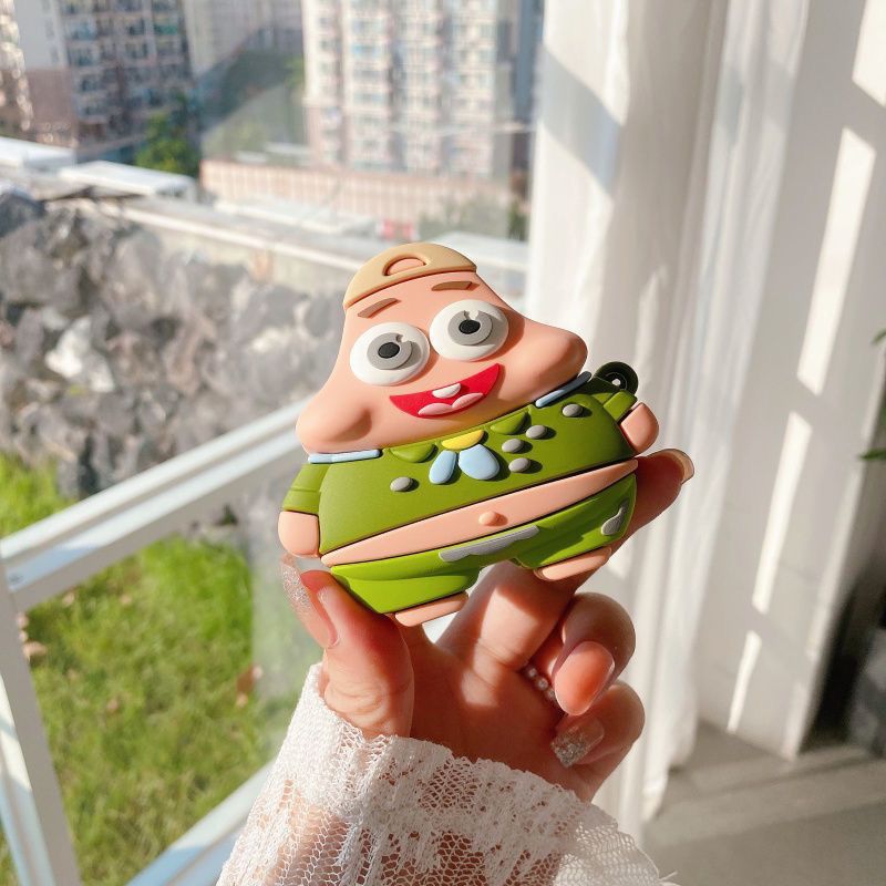 Cute SpongeBob Creative Silico - Earbuds Charging Case ulasan dan harga