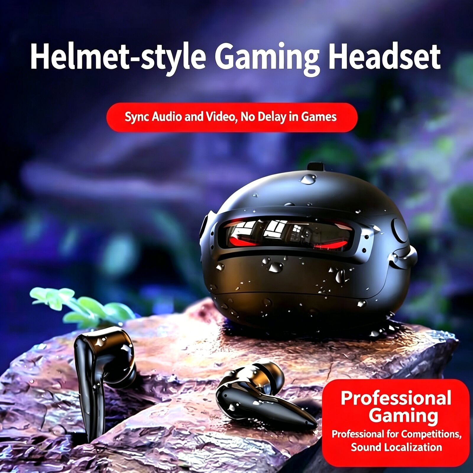 Helmet Style Gaming  Wireless  - Gaming Headset Rgb ulasan dan harga