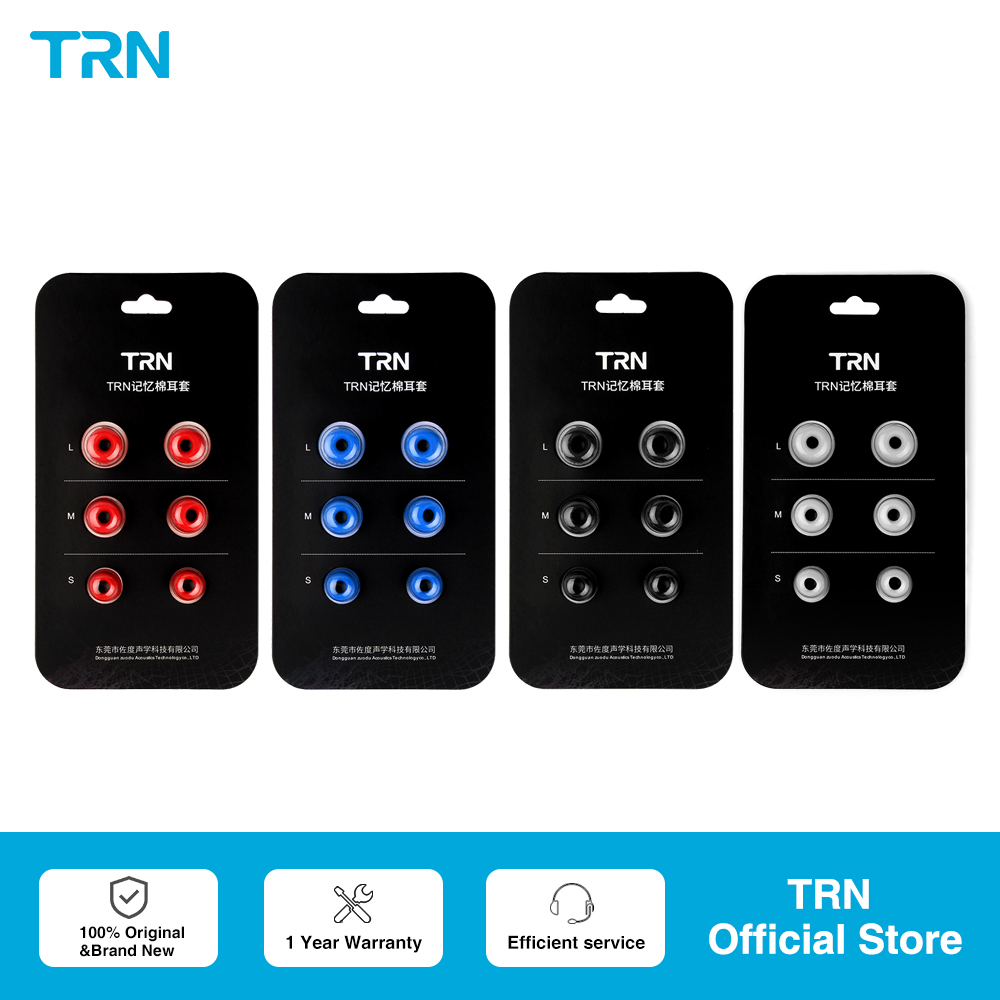 TRN 3Pairs (6pcs) Earphone Mem - Earphone Foam Tip ulasan dan harga