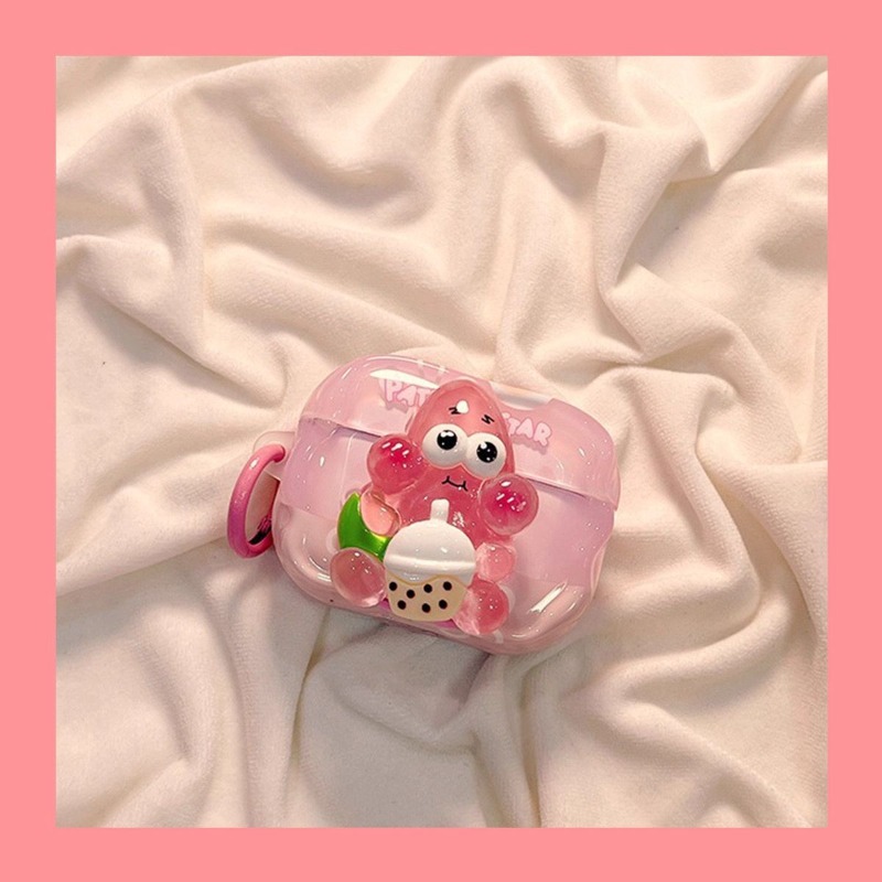 Cute SpongeBob 3D Protective C - Earbuds Charging Case ulasan dan harga